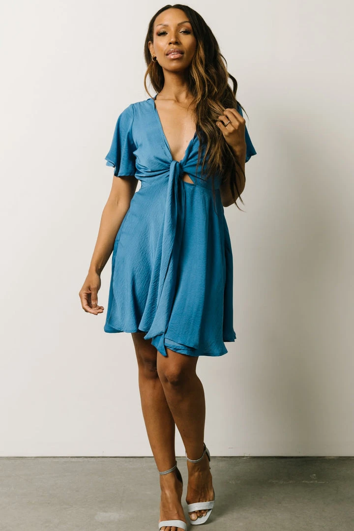 DD Dresses Gina Peek-a-Boo Mini Dress | French Blue 1 DD Dresses Gina Peek-a-Boo Mini Dress | French Blue