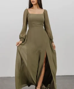 BB Custom Dresses Giselle Maxi Dress | Dusty Olive