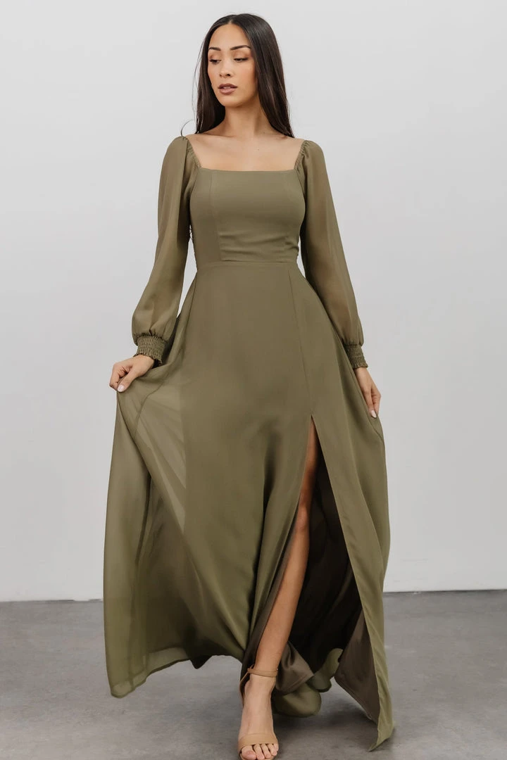 BB Custom Dresses Giselle Maxi Dress | Dusty Olive 1 BB Custom Dresses Giselle Maxi Dress | Dusty Olive