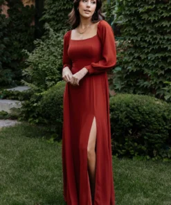 BB Custom Giselle Maxi Dress | Rust