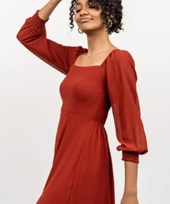 BB Custom Giselle Maxi Dress | Rust