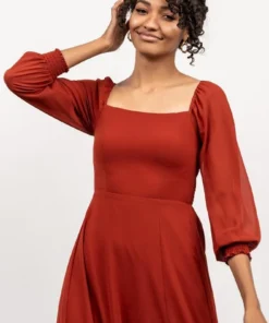 BB Custom Giselle Maxi Dress | Rust