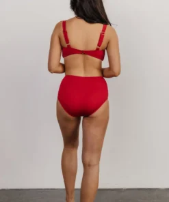 BJB Glamour High Waisted Bikini Bottom | Red 8 BJB Glamour High Waisted Bikini Bottom | Red