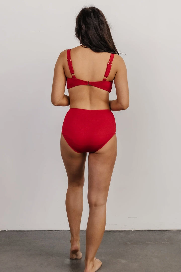 BJB Glamour High Waisted Bikini Bottom | Red 3 BJB Glamour High Waisted Bikini Bottom | Red