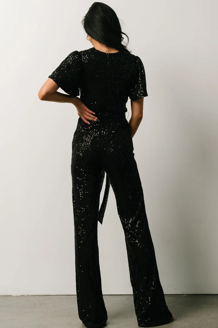 RR Shop By Style Glasgow Sequin Jumpsuit | Black 7 RR Shop By Style Glasgow Sequin Jumpsuit | Black