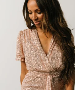 RR Shop By Style Glasgow Sequin Jumpsuit | Champagne
