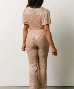 RR Shop By Style Glasgow Sequin Jumpsuit | Champagne