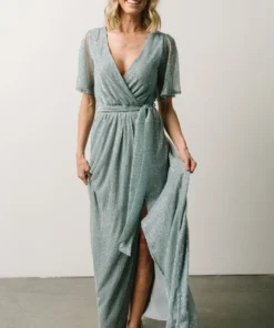 BB Custom Dresses Grace Sparkle Gown | Dusty Blue