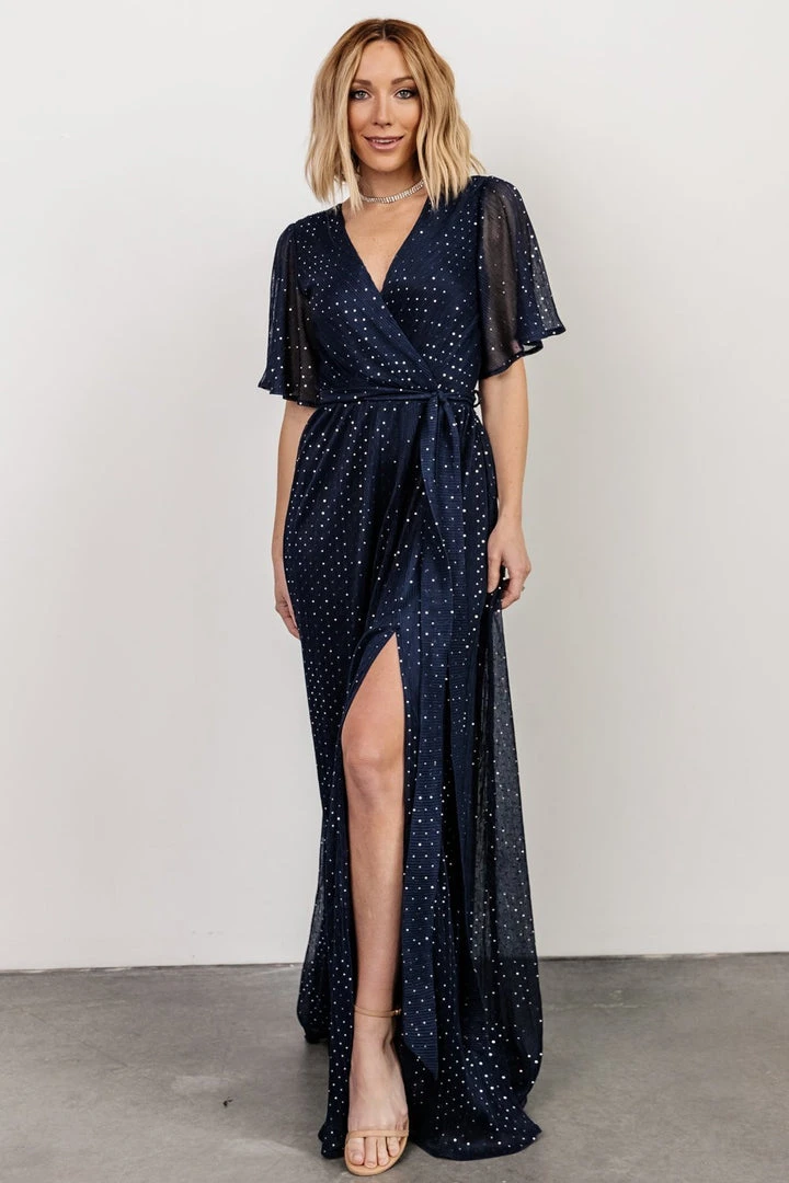 BB Custom Dresses Grace Sparkle Gown | Navy 10 BB Custom Dresses Grace Sparkle Gown | Navy