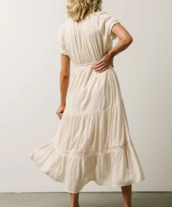 IL Greer Pintucked Midi Dress | Cream