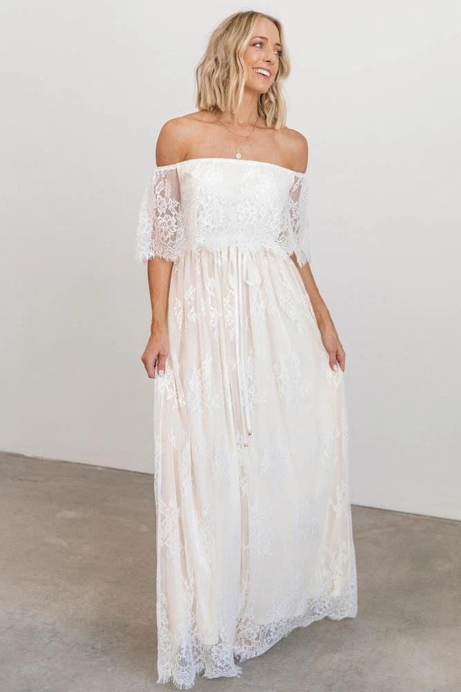 BB Custom Guinevere Lace Maxi Dress | Off White Dresses 2 BB Custom Guinevere Lace Maxi Dress | Off White Dresses