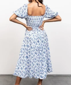 FT Gwen Smocked Midi Dress | Blue Floral Dresses 16 FT Gwen Smocked Midi Dress | Blue Floral Dresses