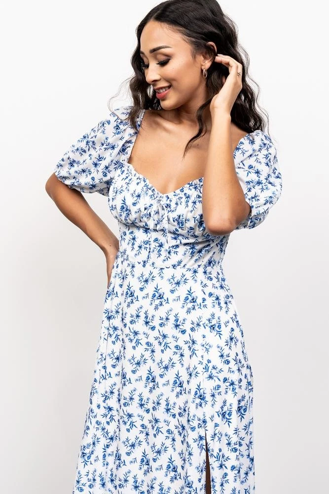 FT Gwen Smocked Midi Dress | Blue Floral Dresses 7 FT Gwen Smocked Midi Dress | Blue Floral Dresses