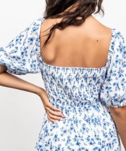 FT Gwen Smocked Midi Dress | Blue Floral Dresses 23 FT Gwen Smocked Midi Dress | Blue Floral Dresses