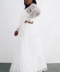 BB Custom Dresses Gypsy Lace Maxi Dress | White