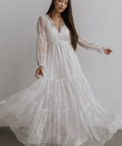 BB Custom Dresses Gypsy Lace Maxi Dress | White