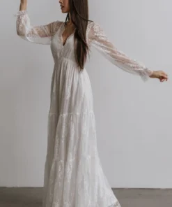 BB Custom Dresses Gypsy Lace Maxi Dress | White