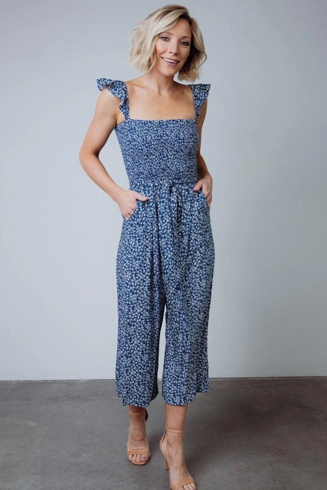 AK Hadley Smocked Jumpsuit | Navy 7 AK Hadley Smocked Jumpsuit | Navy