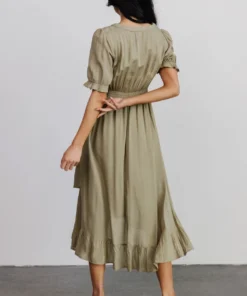 POL Hannah Midi Dress | Dusty Olive