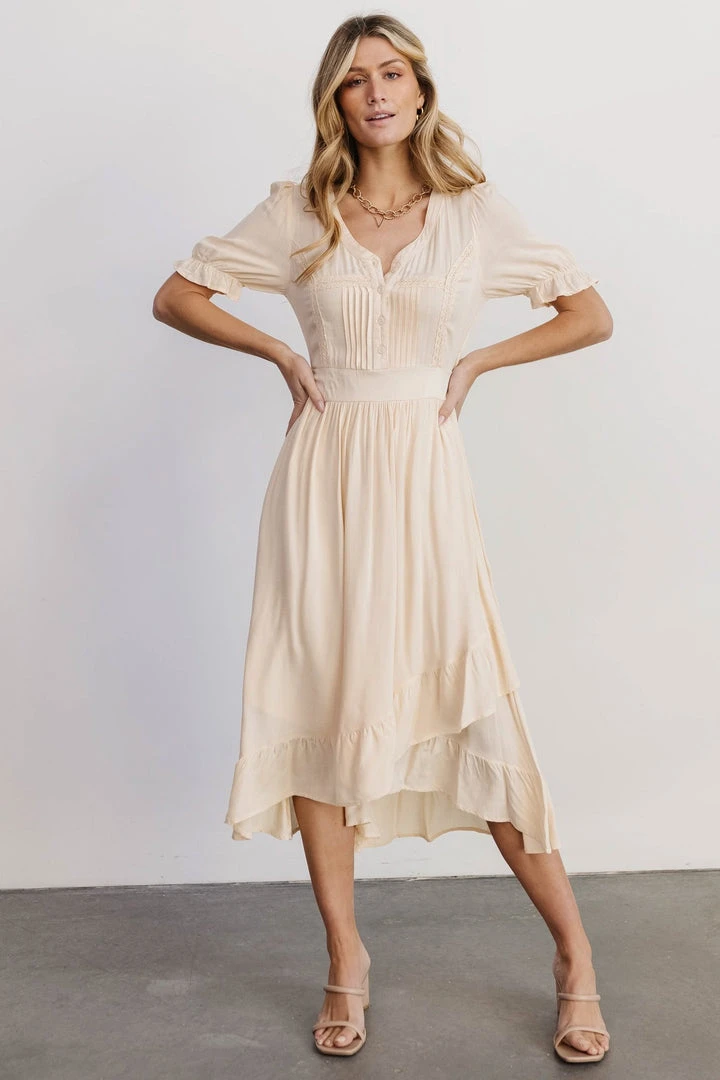 POL Dresses Hannah Midi Dress | Ivory 7 POL Dresses Hannah Midi Dress | Ivory