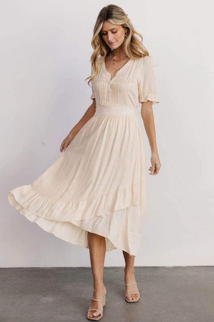 POL Dresses Hannah Midi Dress | Ivory 2 POL Dresses Hannah Midi Dress | Ivory
