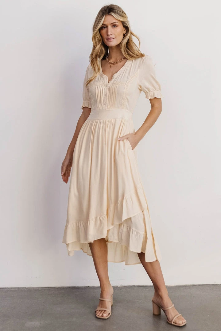 POL Dresses Hannah Midi Dress | Ivory 3 POL Dresses Hannah Midi Dress | Ivory