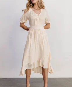 POL Dresses Hannah Midi Dress | Ivory