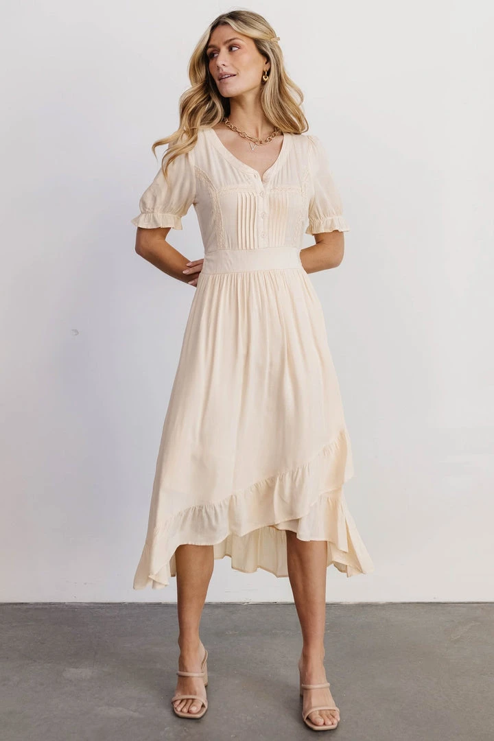 POL Dresses Hannah Midi Dress | Ivory 1 POL Dresses Hannah Midi Dress | Ivory