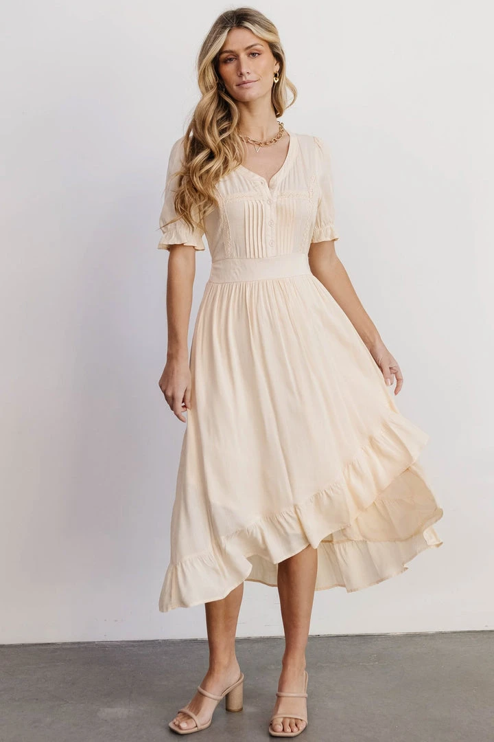 POL Dresses Hannah Midi Dress | Ivory 4 POL Dresses Hannah Midi Dress | Ivory