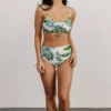 BJB Haven Bikini Bottom | Green Floral Swim