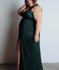 BB Custom Dresses Helen Tank Sparkle Gown | Emerald