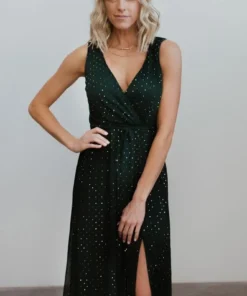 BB Custom Dresses Helen Tank Sparkle Gown | Emerald