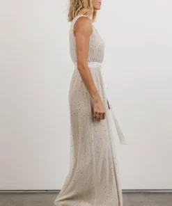 BB Custom Dresses Helen Tank Sparkle Gown | White