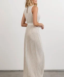 BB Custom Dresses Helen Tank Sparkle Gown | White