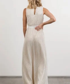 BB Custom Dresses Helen Tank Sparkle Gown | White