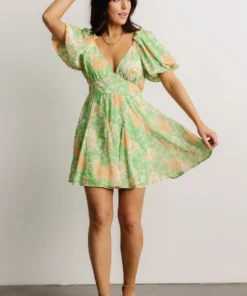 FT Henrietta Short Dress | Green Floral Dresses 11 FT Henrietta Short Dress | Green Floral Dresses