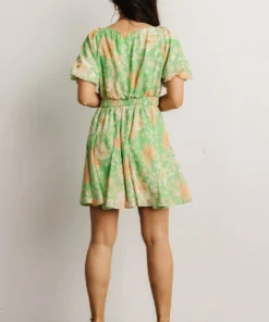 FT Henrietta Short Dress | Green Floral Dresses 12 FT Henrietta Short Dress | Green Floral Dresses