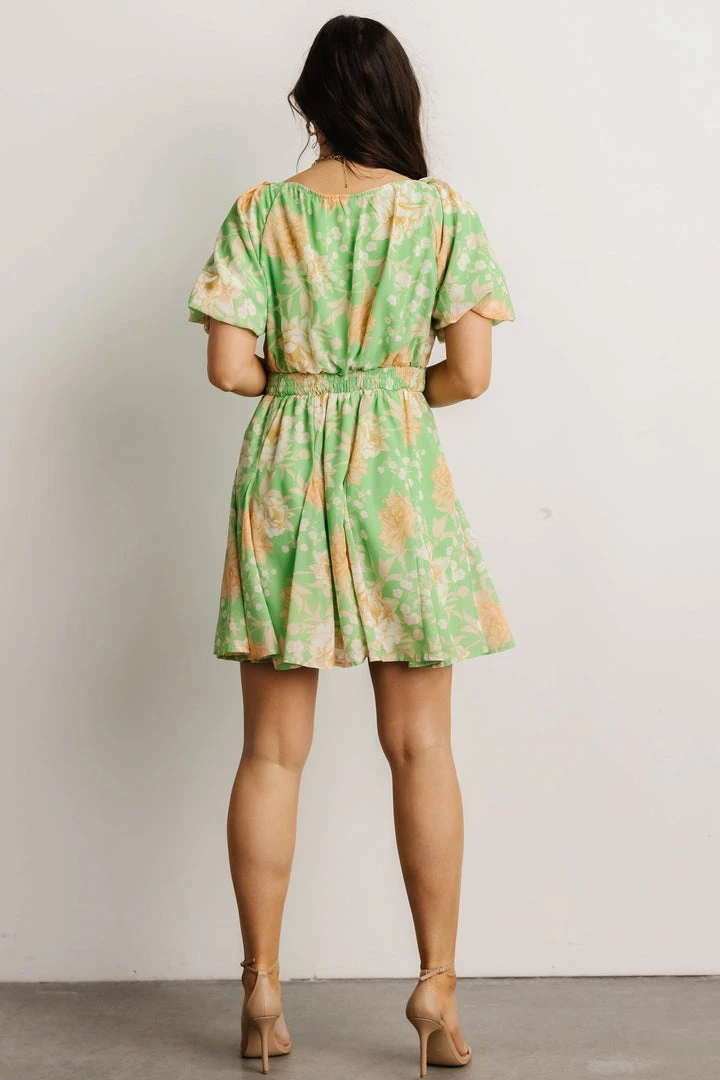 FT Henrietta Short Dress | Green Floral Dresses 5 FT Henrietta Short Dress | Green Floral Dresses