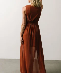 BB Custom Dresses Hera Maxi Dress | Rust
