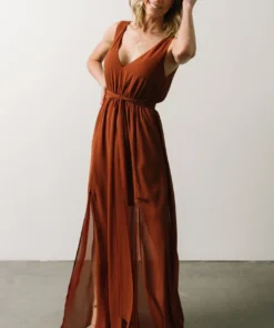 BB Custom Dresses Hera Maxi Dress | Rust