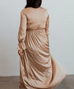 DD Holly Satin Maxi Dress | Champagne Dresses