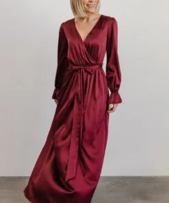 DD Dresses Holly Satin Maxi Dress | Cranberry 13 DD Dresses Holly Satin Maxi Dress | Cranberry