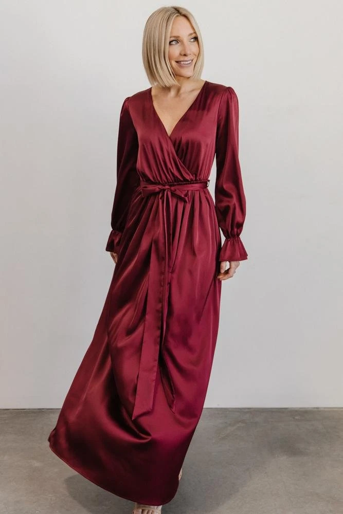 DD Dresses Holly Satin Maxi Dress | Cranberry 7 DD Dresses Holly Satin Maxi Dress | Cranberry