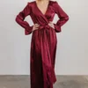 DD Dresses Holly Satin Maxi Dress | Cranberry