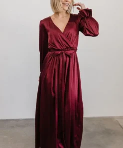 DD Dresses Holly Satin Maxi Dress | Cranberry 11 DD Dresses Holly Satin Maxi Dress | Cranberry