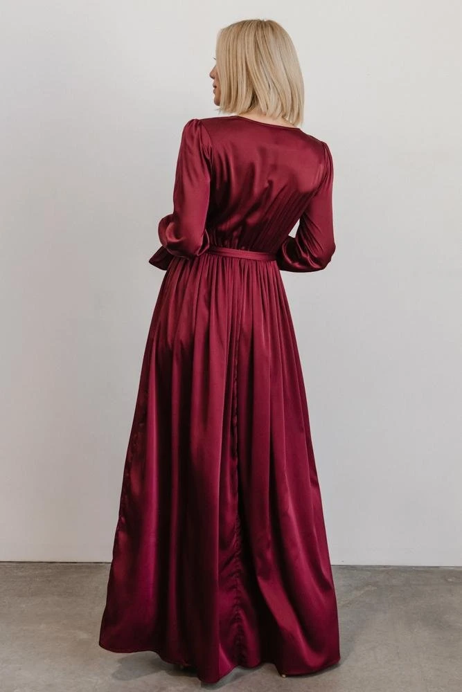DD Dresses Holly Satin Maxi Dress | Cranberry 2 DD Dresses Holly Satin Maxi Dress | Cranberry