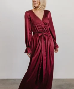 DD Dresses Holly Satin Maxi Dress | Cranberry 10 DD Dresses Holly Satin Maxi Dress | Cranberry