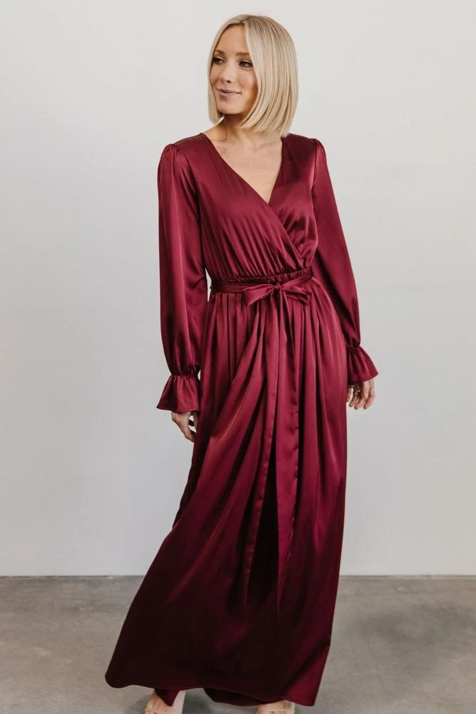 DD Dresses Holly Satin Maxi Dress | Cranberry 4 DD Dresses Holly Satin Maxi Dress | Cranberry