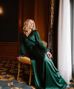 DD Holly Satin Maxi Dress | Dark Green Dresses 21 DD Holly Satin Maxi Dress | Dark Green Dresses