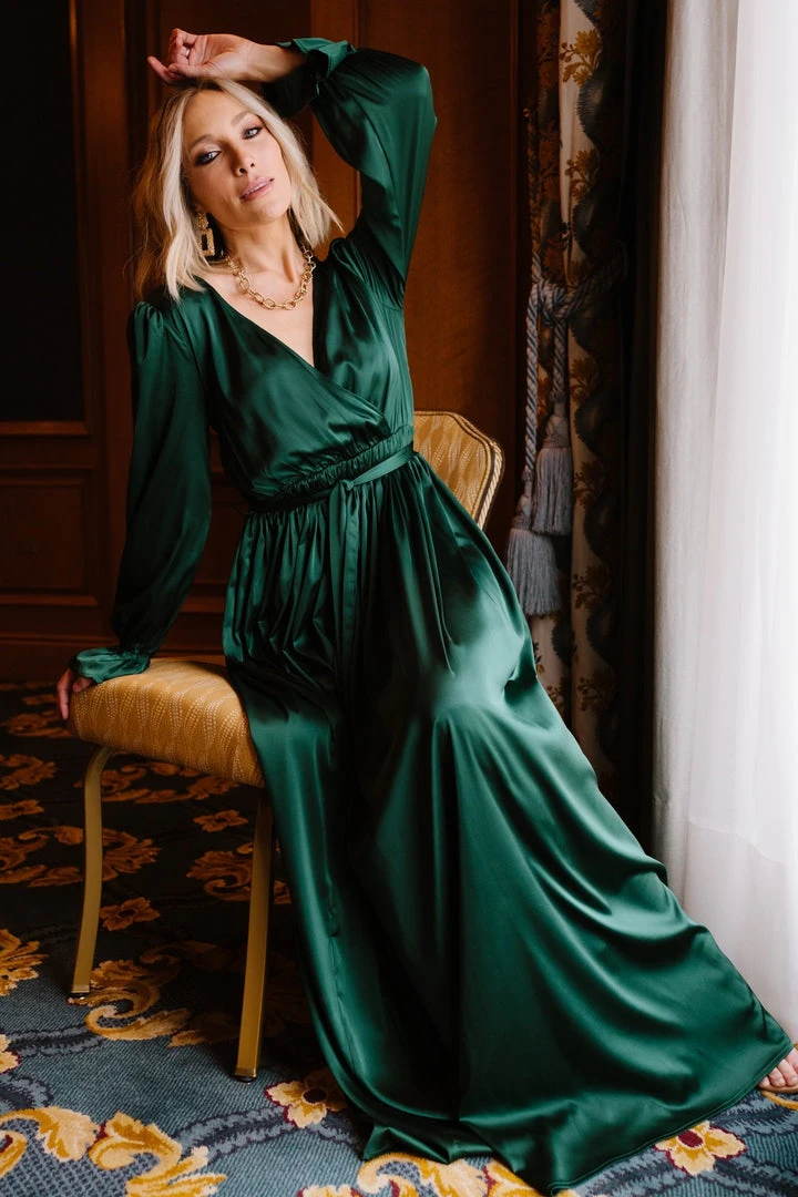 DD Holly Satin Maxi Dress | Dark Green Dresses 2 DD Holly Satin Maxi Dress | Dark Green Dresses